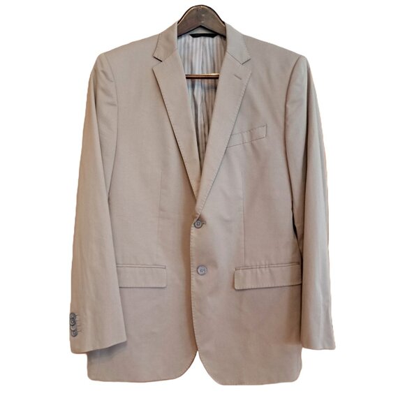 Banana Republic Mens Blazer 42R Taupe Beige Khaki Tan Sport Coat Jacket Stretch